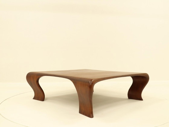 Image 1 of Organic Coffee Table in Solid Iroko by Marc Van Rampelberg