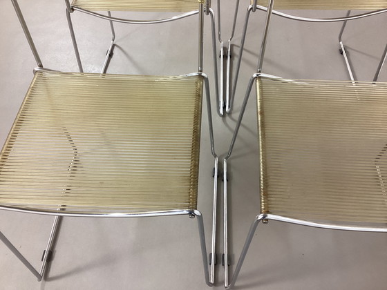 Image 1 of 4 vintage Giandomenico Belotti spaghetti stoelen Alias
