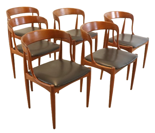 6x Johannes Andersen for Uldum chairs dining chairs vintage
