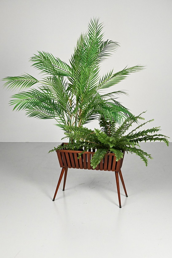 Image 1 of Maceta de teca de los años 60