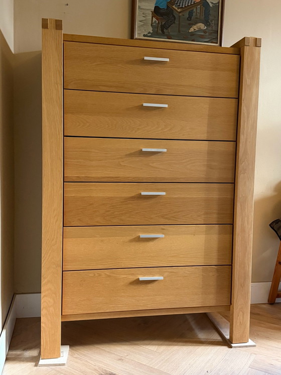 Oak chest of  drawers – Chest of drawers, Metal, Wood (photo 10 of 14)