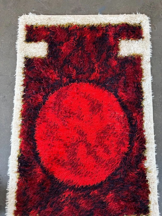 Image 1 of Tapis de passage des années 60 70 Carpet Rug Space Age by Hojer Eksport Danemark Design
