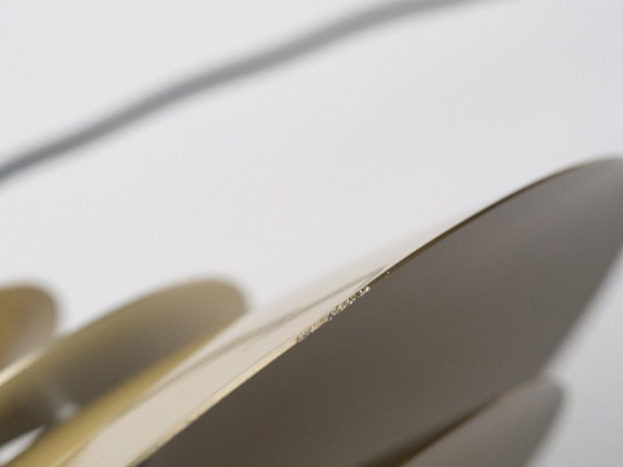 Danish vintage pendant lamp Jeka by Kurt Wiborg, 1980s, Aluminium, Gold (photo 10 of 10)