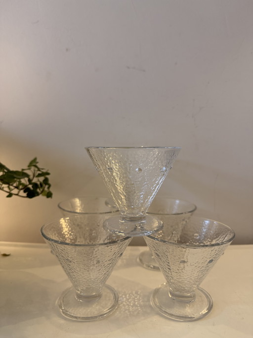 Juego de 6 copas de vino italianas de la década de 1970