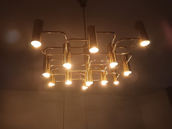 Image 1 of Lampadario vintage in ottone anni Cinquanta