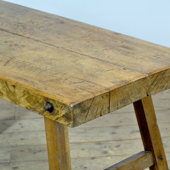 Oak Butcher’s Table, Circa 1920 – Iron, Wood, Vintage (photo 11 of 12)