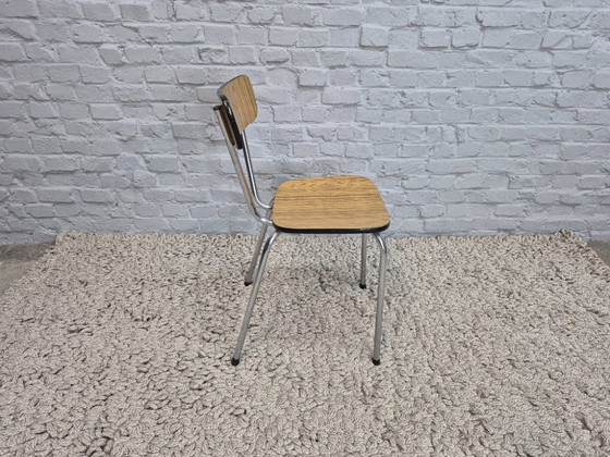 Set Misto di 4 Sedie da Cucina di Design Vintage di Brabantia, Formica Effetto Legno, Paesi Bassi, Anni '60 (photo 25 of 34)