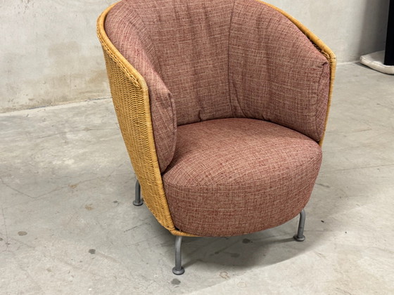 Ligne Roset / Cinna Poltrona Design in Rattan, Thibault Desombre, COME NUOVO, Poltrone, Metallo, Beige (foto 7 di 7)