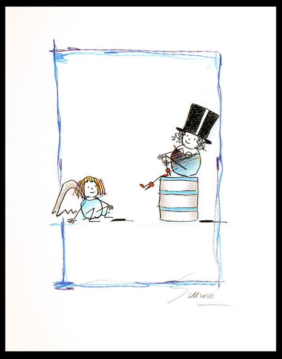 Image 1 of Schlote, Wilhelm - El ángel azul - firmado a mano - Giclee