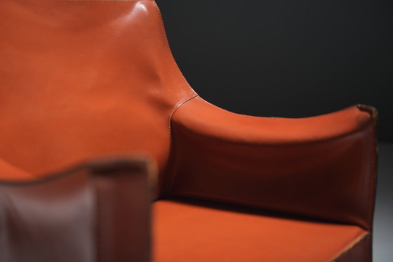 Image 1 of Poltrone Cab 413 (2) in pelle di Mario Bellini per Cassina.