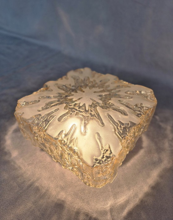 Image 1 of Vintage Honsel Glass Flush Mount Ceiling/Wall Light E27 – Mid Century Modern Design