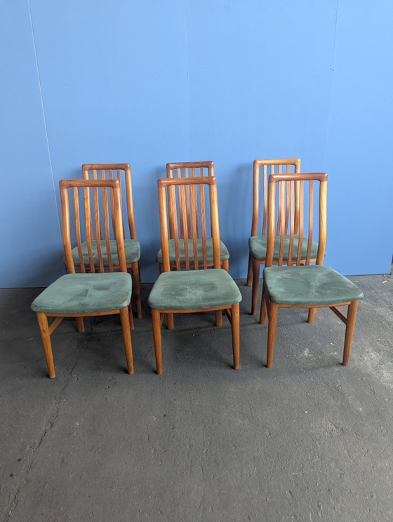 Image 1 of Set of 6 vintage teak chairs - Schou Andersen - Denmark