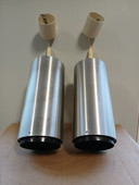 2 lámparas colgantes de aluminio de estilo espacial de Staff