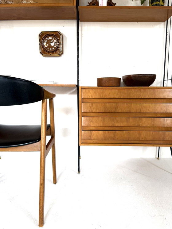 Vintage Freestanding Modular Wall System, Köch Möbel ‘60 – Wall cabinet, Wood, Glass (photo 8 of 15)