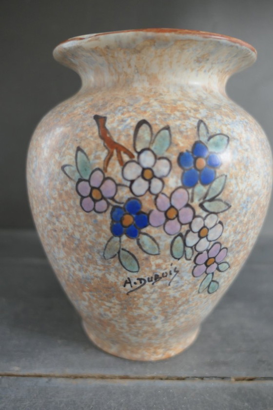 Image 1 of Art Deco A. Dubois vaas pastelkleuren