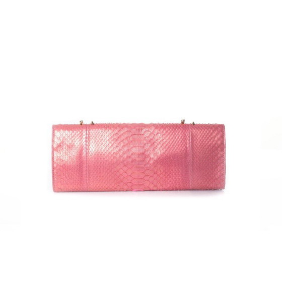 Image 1 of Maison du Posh, Pochette con teschio perforato in pitone rosa