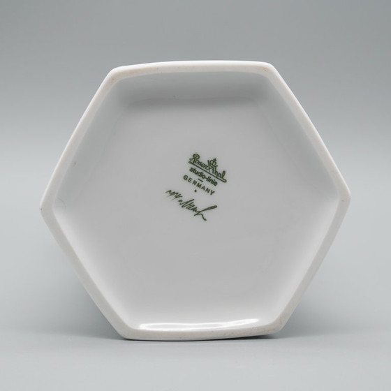 Image 1 of Postmodern Minimalist Chic Twisted Rosenthal Glossy Porcelain Vase Duo Jan Vaart