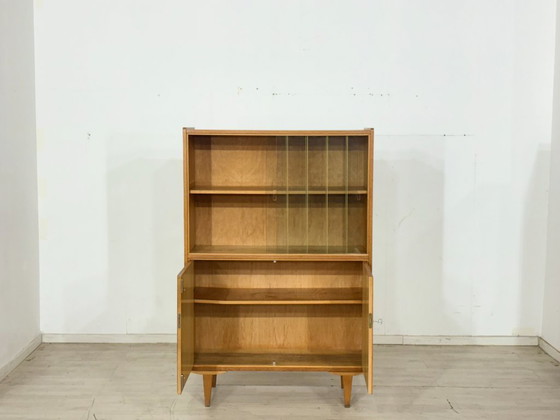 Image 1 of Vitrinekast / Boekenkast / Woonkamerkast uit het midden van de 20e eeuw – jaren 60