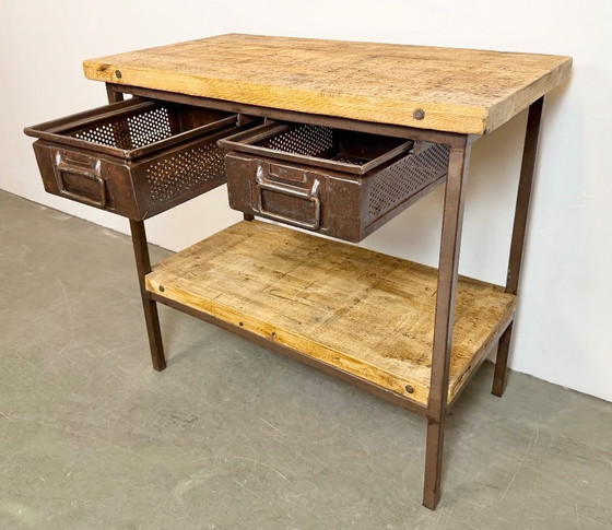 Image 1 of Vintage Industrial Worktable, 1960s