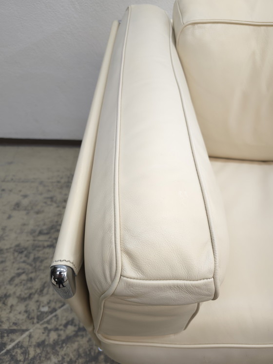 Image 1 of Poltrona Frau Twice driezits designbank, leren bank, sofa