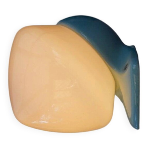 Grote mid-century moderne lichtblauwe badkamer wandlamp van Ifö – Bernadotte, wandlampen, Porcelain, Scandinavian