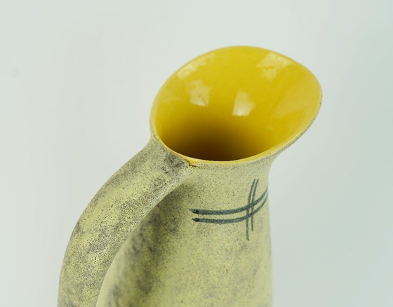 Image 1 of Scheurich vaas uit het midden van de 20e eeuw met ruw glazuur en abstracte decoratie, model 273-38