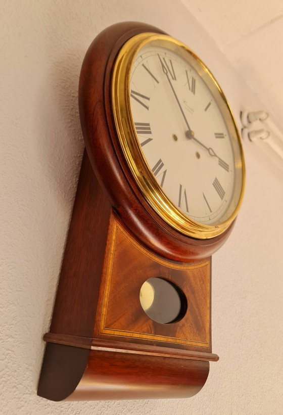 Image 1 of Comitti wall clock drop dial beautiful wood good condition