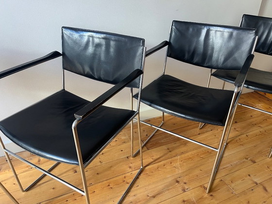 4 sillas Arnold Merckx DLA/DSA para Arco – Sillas de comedor, Leather, Metal (photo 8 of 10)