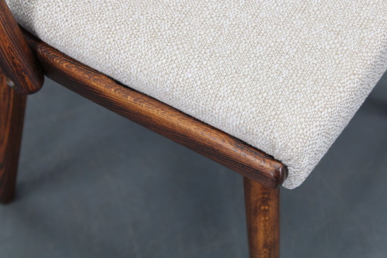 Image 1 of 1960 Antonin Suman Ensemble de six chaises de salle à manger en hêtre, restaurées