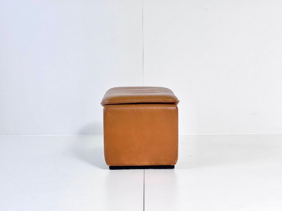 De Sede DS-50 Footstool, Cognac Leather, Swiss Vintage Design, Footstools & poufs, Brown (photo 3 of 9)