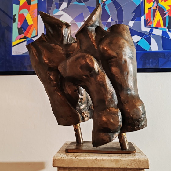 Sorprendente Sculture in Bronzo Mid-Century di Gian Rigo - Italia, Mid Century Modern (foto 2 di 12)