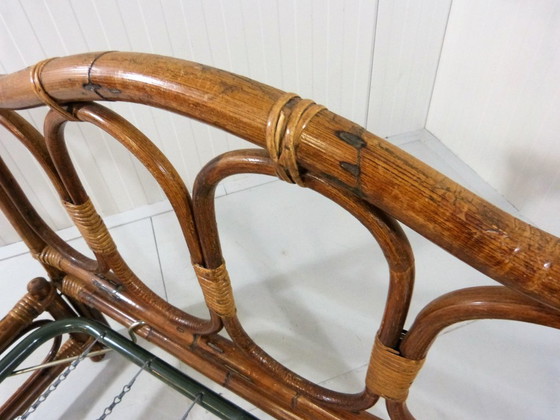 Image 1 of Divano letto in rattan, anni '70
