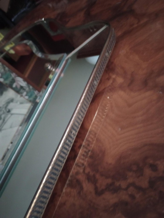 Image 1 of Hollywood Regency" bevelled wall mirror 