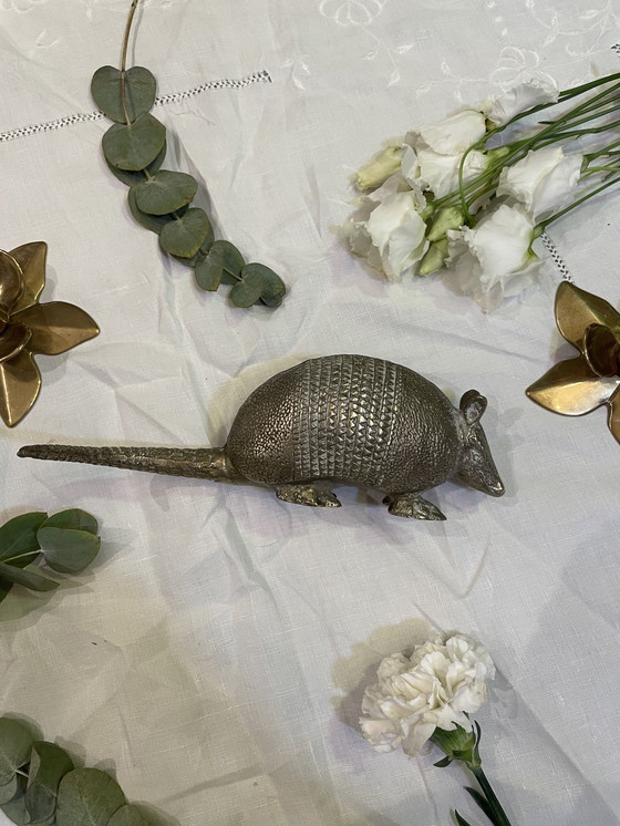Image 1 of Bronze armadillo statuette