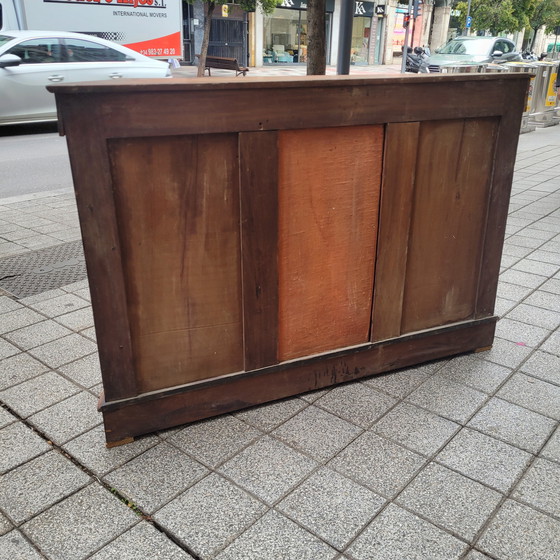 Image 1 of Mueble Entredós / Buffet / Credenza Escuela Catalana, Mármol Y Marquetería, S. Xx – Cataluña