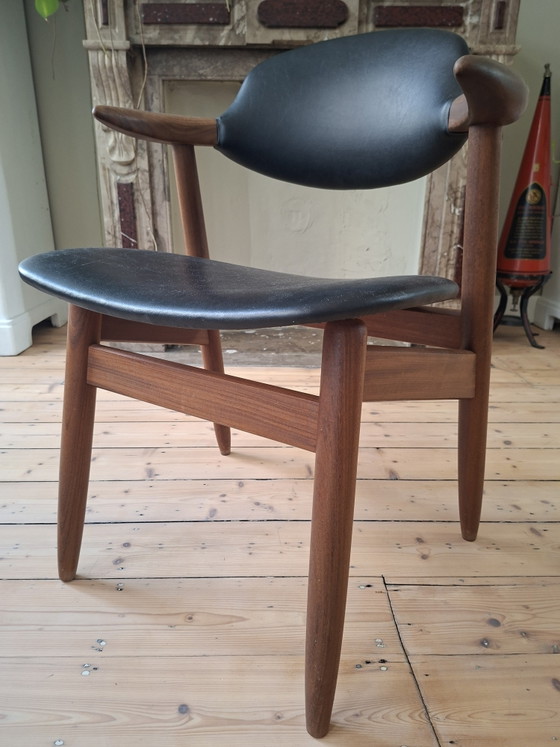 Ensemble de 4 chaises en corne de vache, style années 60 – humelfa, Chaises de salle à manger, Skai, Wood (photo 12 of 15)