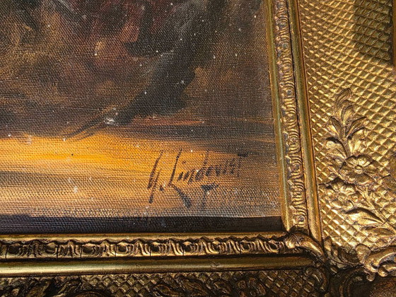 Dipinto a olio vintage di alchimista di metà secolo – Dipinti e disegni, Tela (photo 16 of 16)