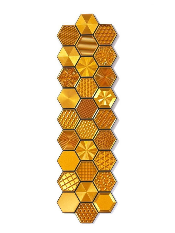 Image 1 of Miel doré - ensemble de 3 tableaux muraux