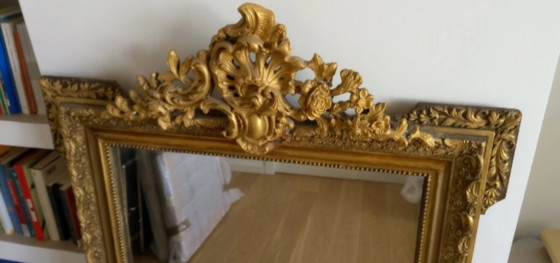 Image 1 of Antique Louis Philippe plaster mirror