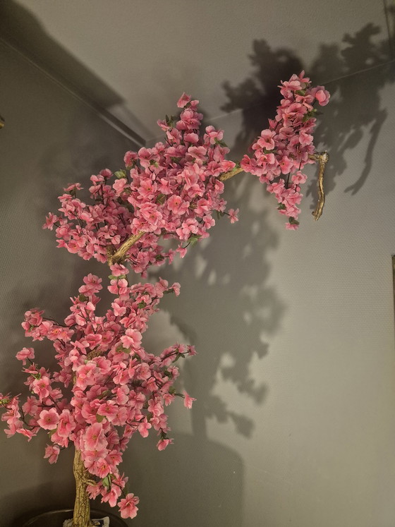Image 1 of Ramo di fiori artificiali rosa, decorazione realistica