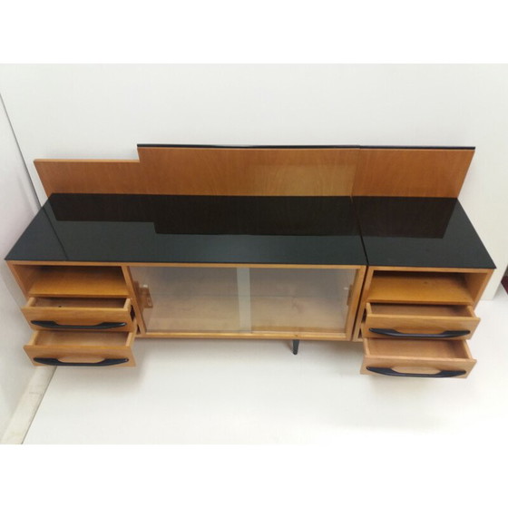 Image 1 of Vintage wood veneer sideboard by Mojmir Pozar, Czech 1960