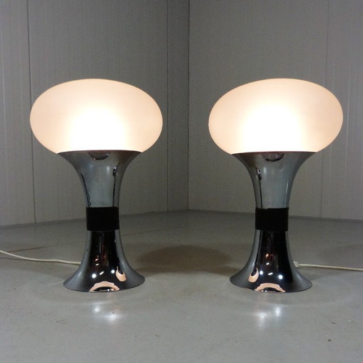 Set of 2 large Space Age table lamps 1960s