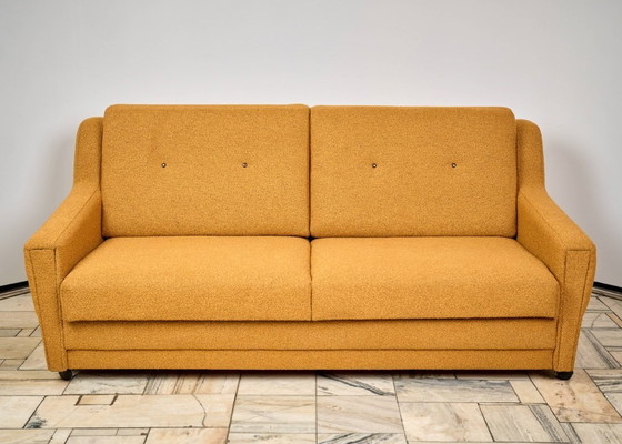 Image 1 of Vintage tweezitsbank, jaren 70, Tsjechoslowakije