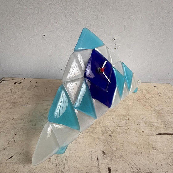 Image 1 of Orologio da tavolo vintage, vetro di Murano, di Nason & C.