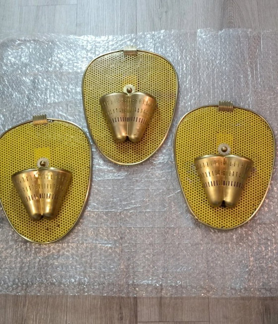 Suite d'Appliques Murales par MM pour Atelier Mategot 1950s – Brass, Metal (photo 3 of 10)