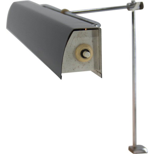 Vintage black lacquer table lamp by Lidokov, 1960