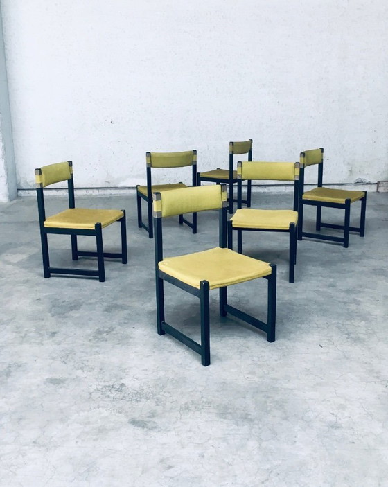 Image 1 of Midcentury Modern Design Eetkamerstoelset van J. Batenburg voor MI, België 1969