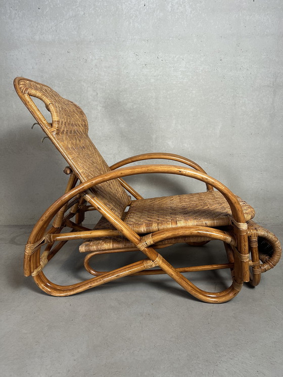 Image 1 of Vintage 'chaise longue' - Rattan