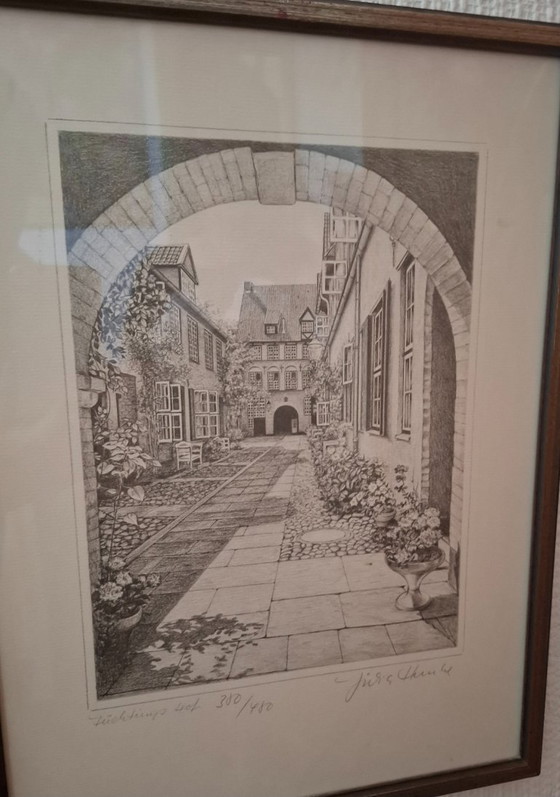Lübecker Impressionen, Bleistiftzeichnungen – Kunst, Paper (photo 4 of 8)
