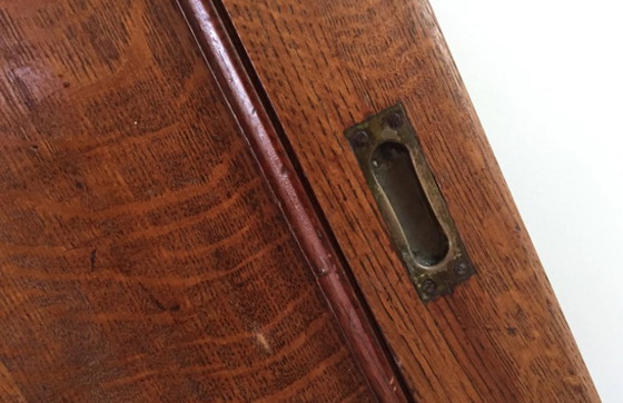 Image 1 of Pair of Vintage Oak Sliding Doors France